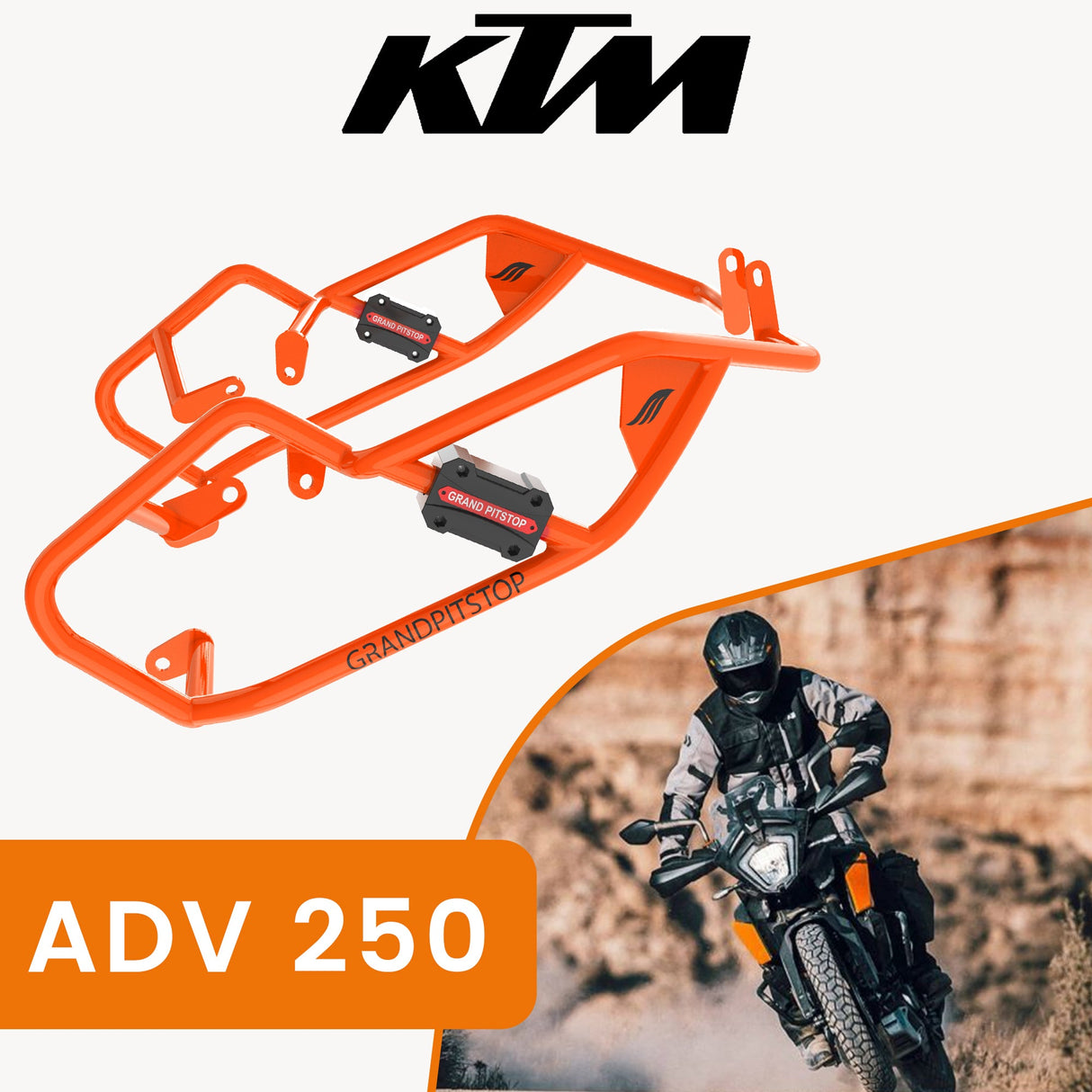 CRASH GUARD (PAIR) - Orange for KTM - ADV 250