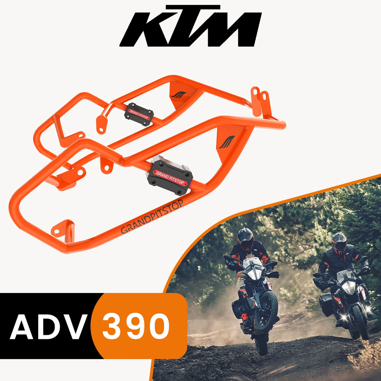 CRASH GUARD (PAIR) - Orange for KTM - ADV 390