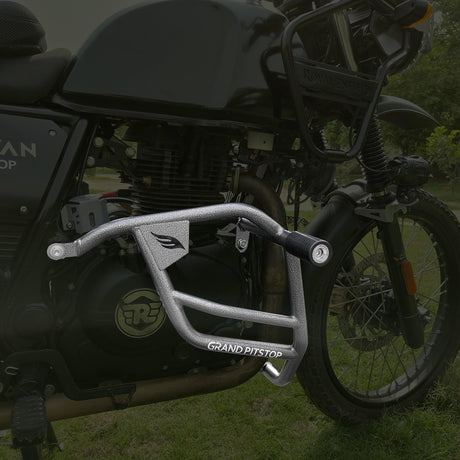 Crash Guard with Slider For Royal Enfield Himalayan-Antique Silver