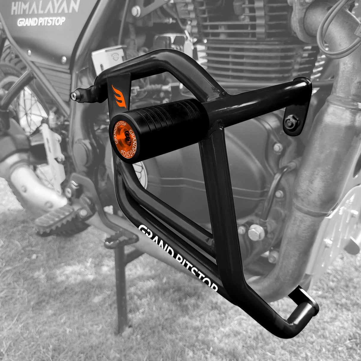 Crash Guard with Slider For Royal Enfield Himalayan-Black