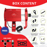 Claw with Jaw Grip Aluminium Mobile Holder with Charger - Red