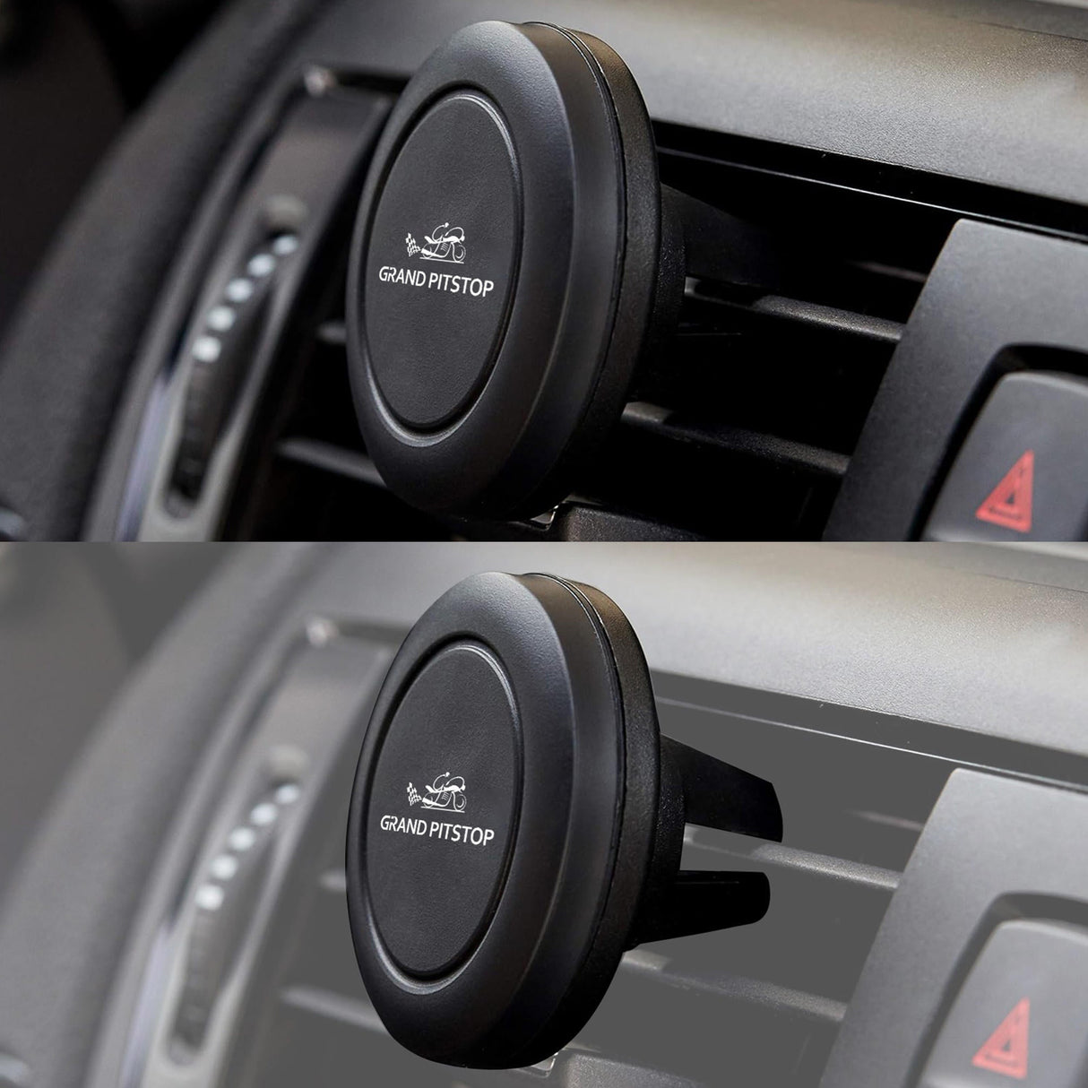 Universal Magnetic Air Vent Mount Car Mobile Holder - Set of 2 - Black