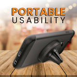Universal Magnetic Air Vent Mount Car Mobile Holder - Set of 2 - Black