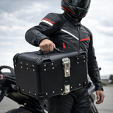 TAANC Urban Arc Top Box – Stealth Black | 45L Aluminium WP Motorcycle Storage Box with Rounded Design