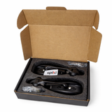 SPIKI Napoleon Ray Mirrors (Pair) | Anti-Glare Oval Mirrors with Short Stem | Anti-Shock | Universal Fit for Motorcycles & Scooters