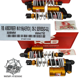 RCB DB-2 DB2 SERIES SUSPENSION REAR SHOCK ABSORBER FOR AEROX 01A0133W WHITE GOLD