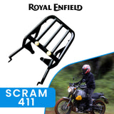 EXTENDED TOP RACK WITHOUT PLATE - Black for Royal Enfield - SCRAM 411
