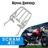EXTENDED TOP RACK WITHOUT PLATE - Silver for Royal Enfield - SCRAM 411