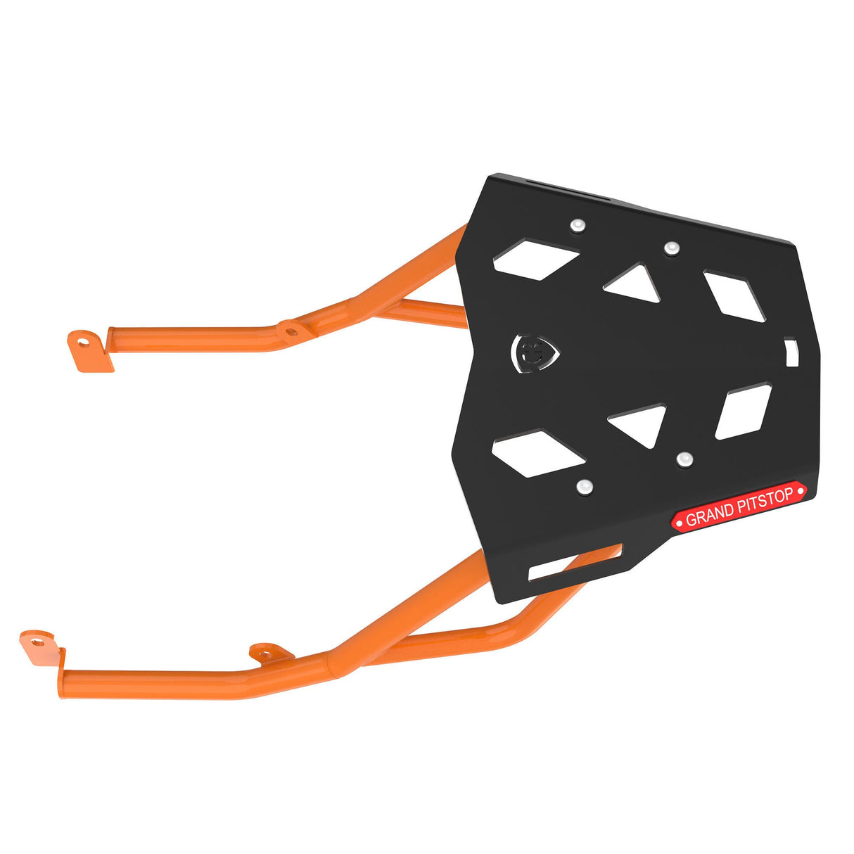 Aluminium Extended Top Rack with Plate for KTM DUKE 390/250 Gen 3 - Black/Orange