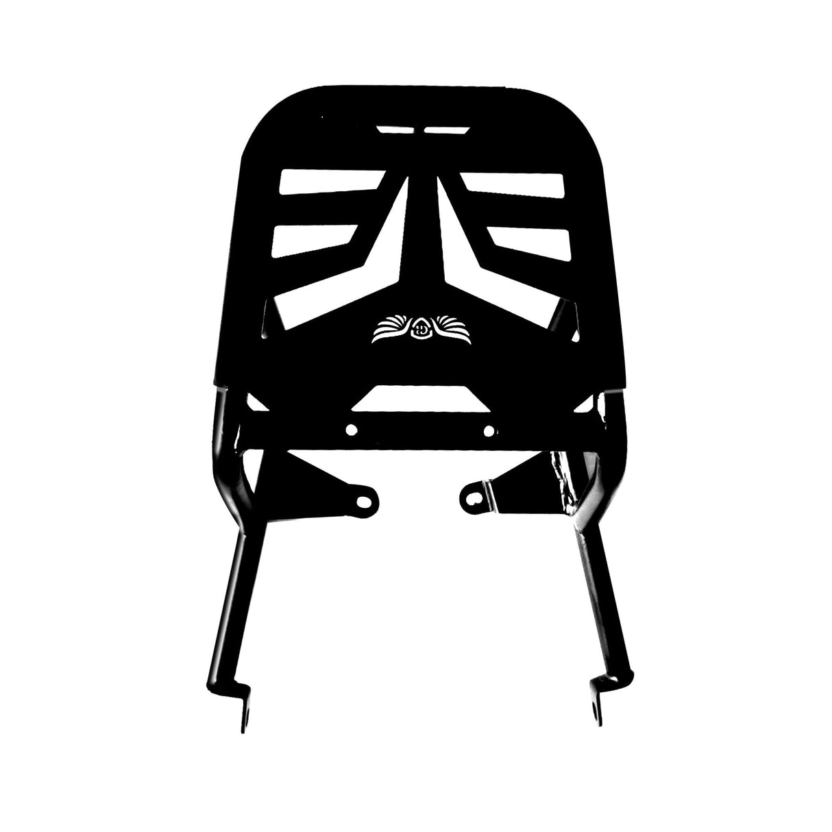 Extended Top Rack-Carrier with Plate, compatible with Pillion Backrest For Royal Enfield Himalayan-Black