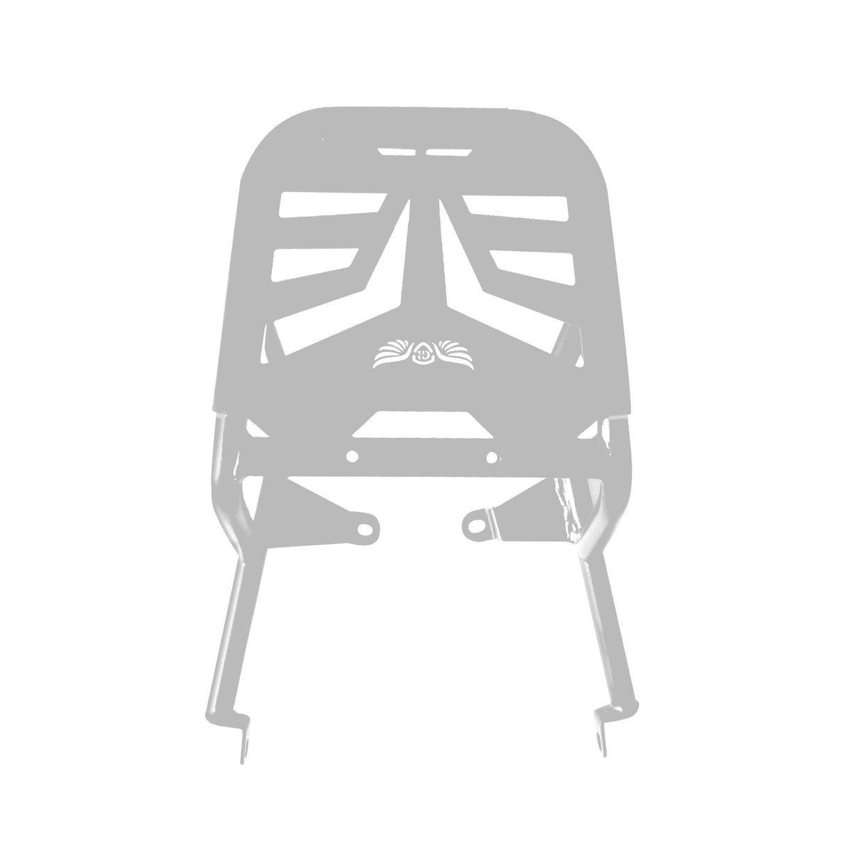 Extended Top Rack-Carrier with Plate, compatible with Pillion Backrest For Royal Enfield Himalayan-Silver