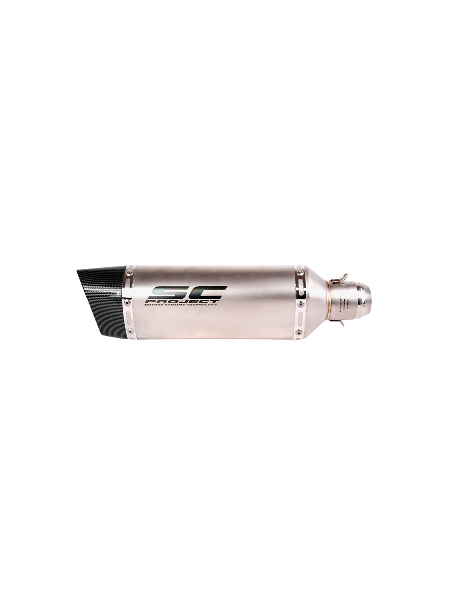 SC Project Long Exhaust Slash cut Silver End Carbon – Moto Modz
