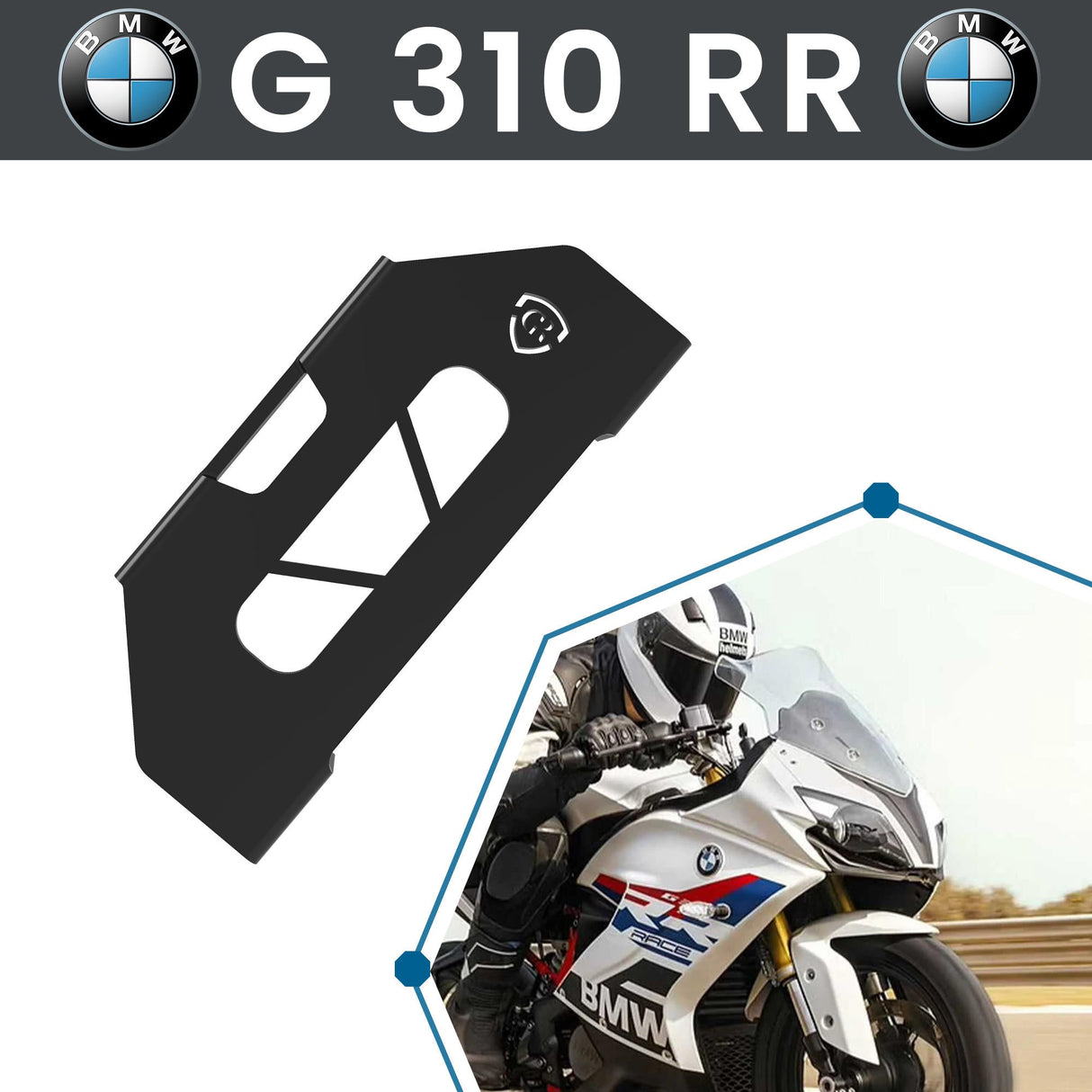GRAND PITSTOP Front Brake Calliper Cover for BMW G310 RR Black