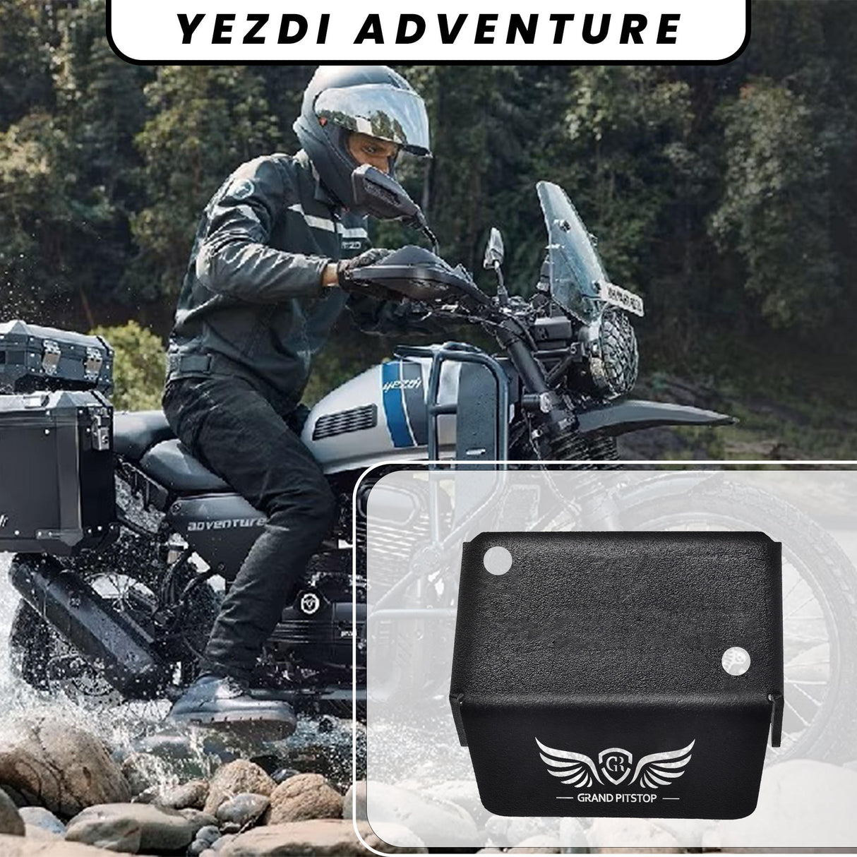 FRONT FLUID RESERVOIR COVER - Black for YEZDI - ADVENTURE