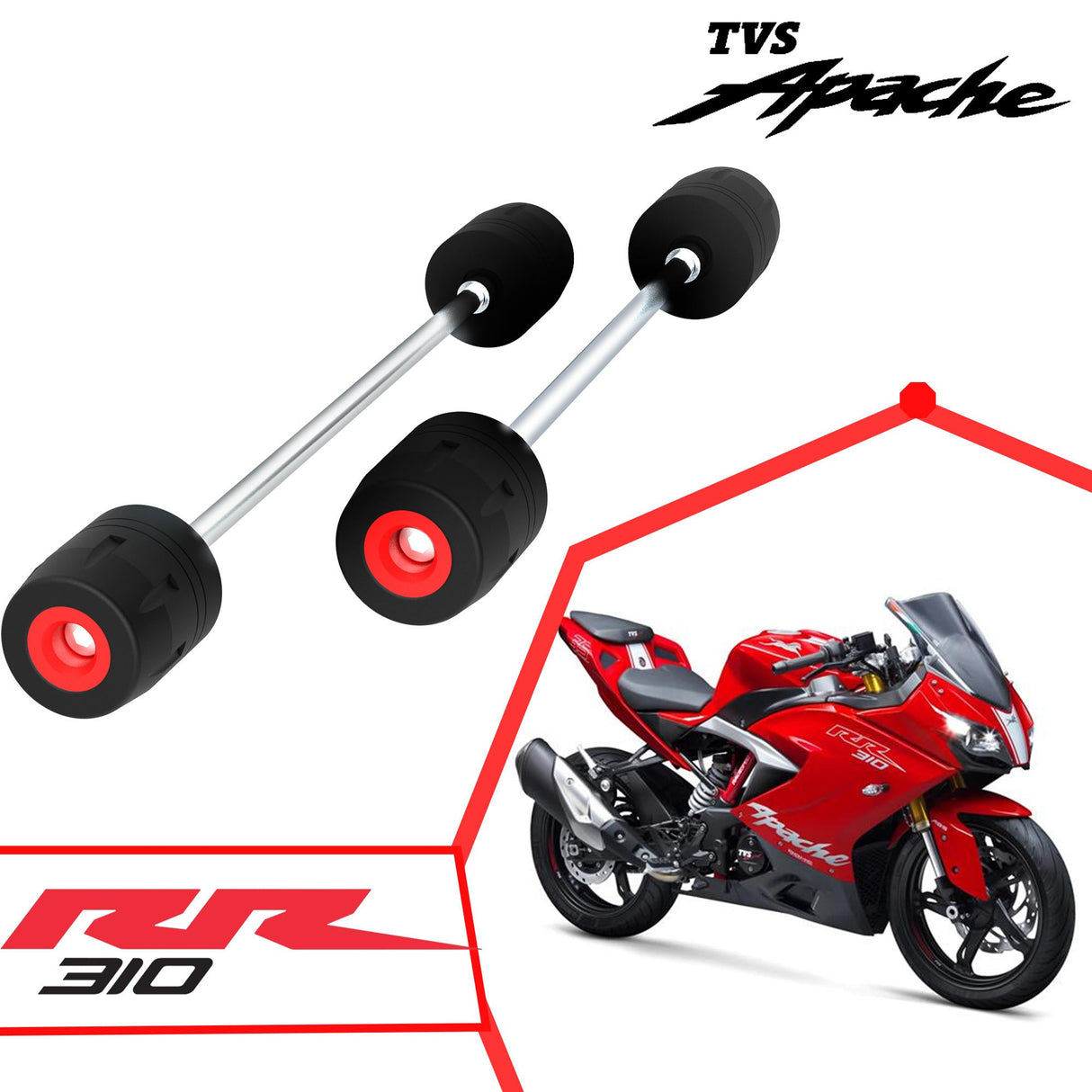 GRAND PITSTOP Front Fork Slider for TVS Apache RR 310 Black