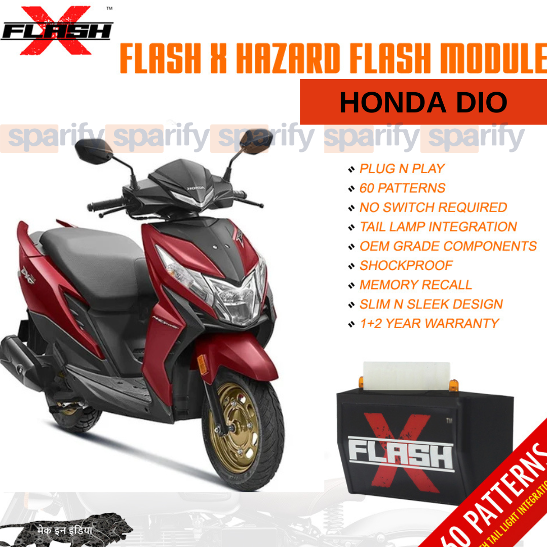 HONDA DIO |  FlashX Hazard Flash Module | Blinker/Flasher - 60 patterns