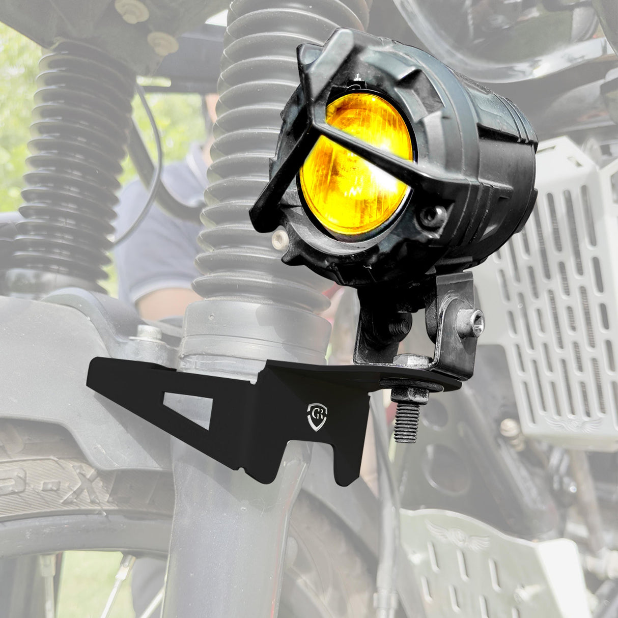 FOG LIGHT MOUNT - Black for Royal Enfield - CONTINENTAL GT