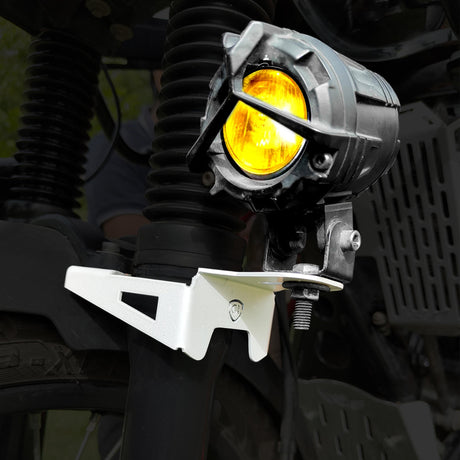 FOG LIGHT MOUNT - Silver for Royal Enfield - SCRAM 411