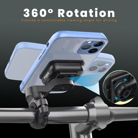 Quick Lock GEN-1 with in-built MAGNETIC LOCK Technology Handlebar Motorcycle Mobile Holder