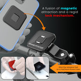 Quick Lock GEN-1 with in-built MAGNETIC LOCK Technology Handlebar Motorcycle Mobile Holder
