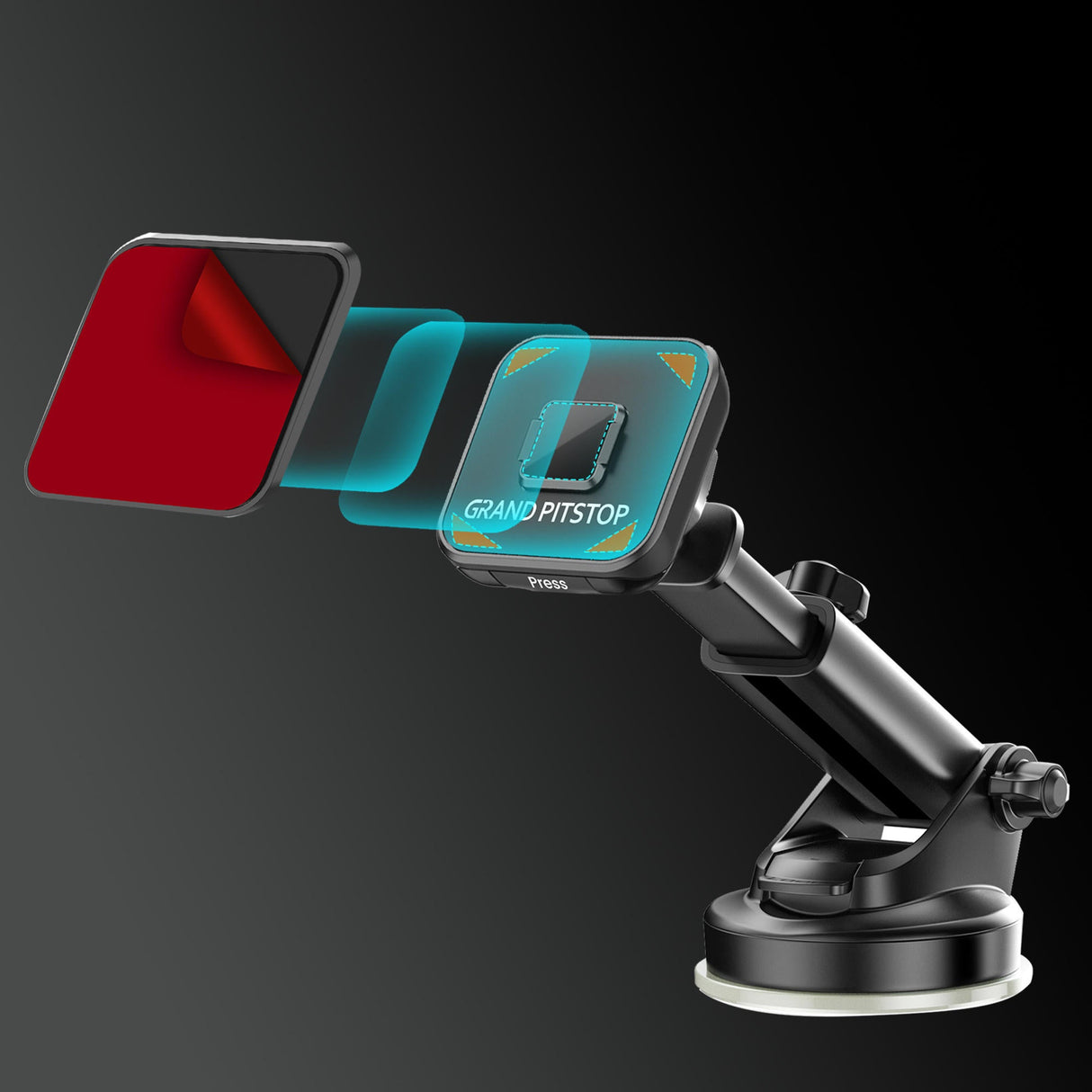 Quick Lock GEN-1 with in-built MAGNETIC LOCK Technology car dashboard Mobile Holder