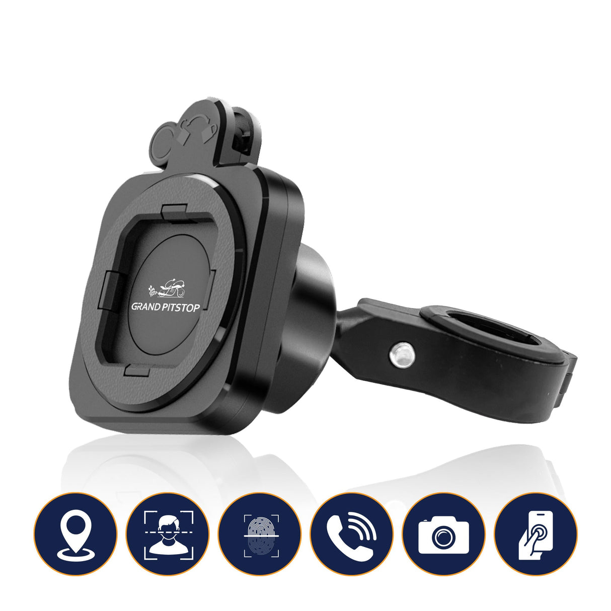 Quick lock Gen-2 with ULTRA MAG-LOCK Technology Handlebar Motorcycle Mobile Holder