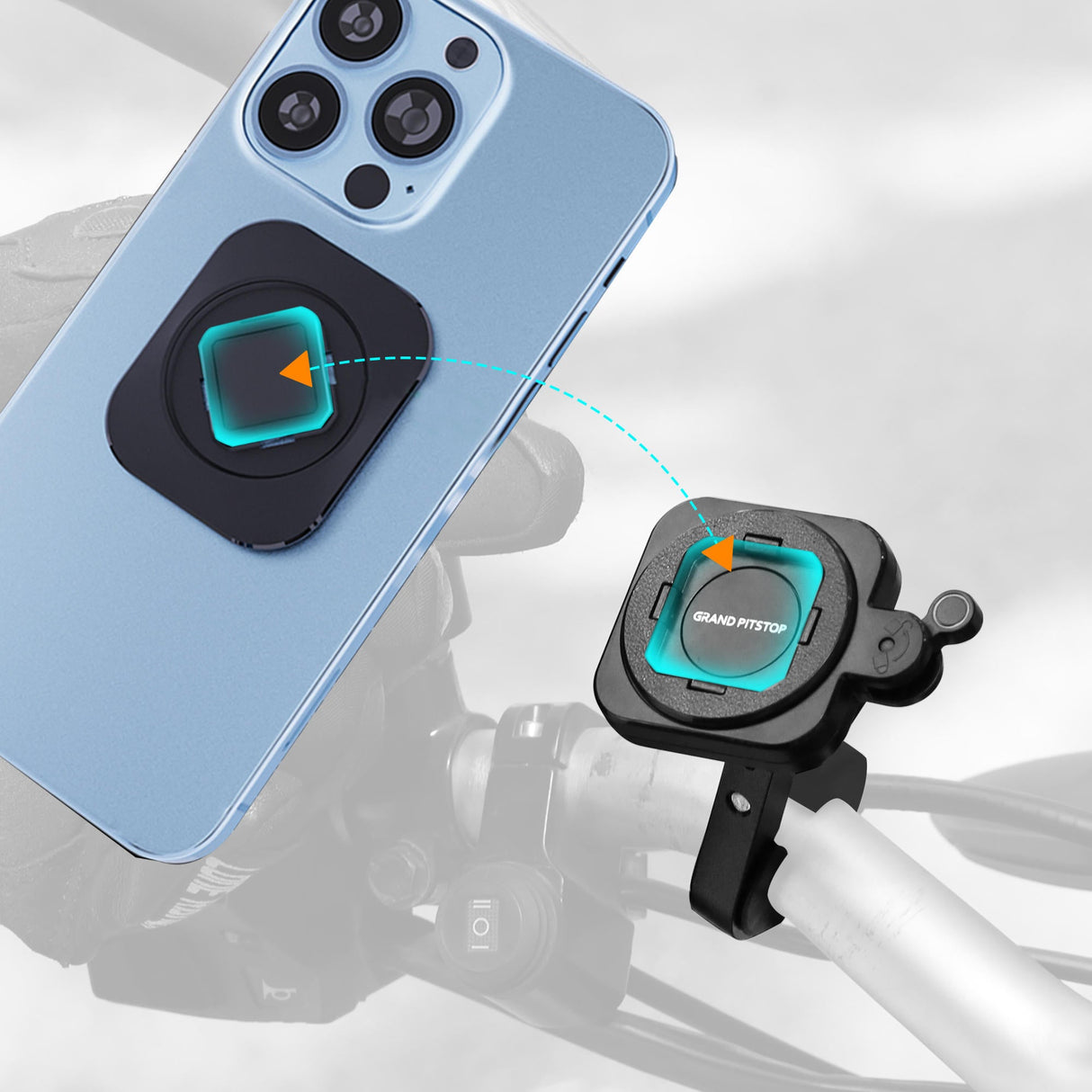 Quick lock Gen-2 with ULTRA MAG-LOCK Technology Handlebar Motorcycle Mobile Holder