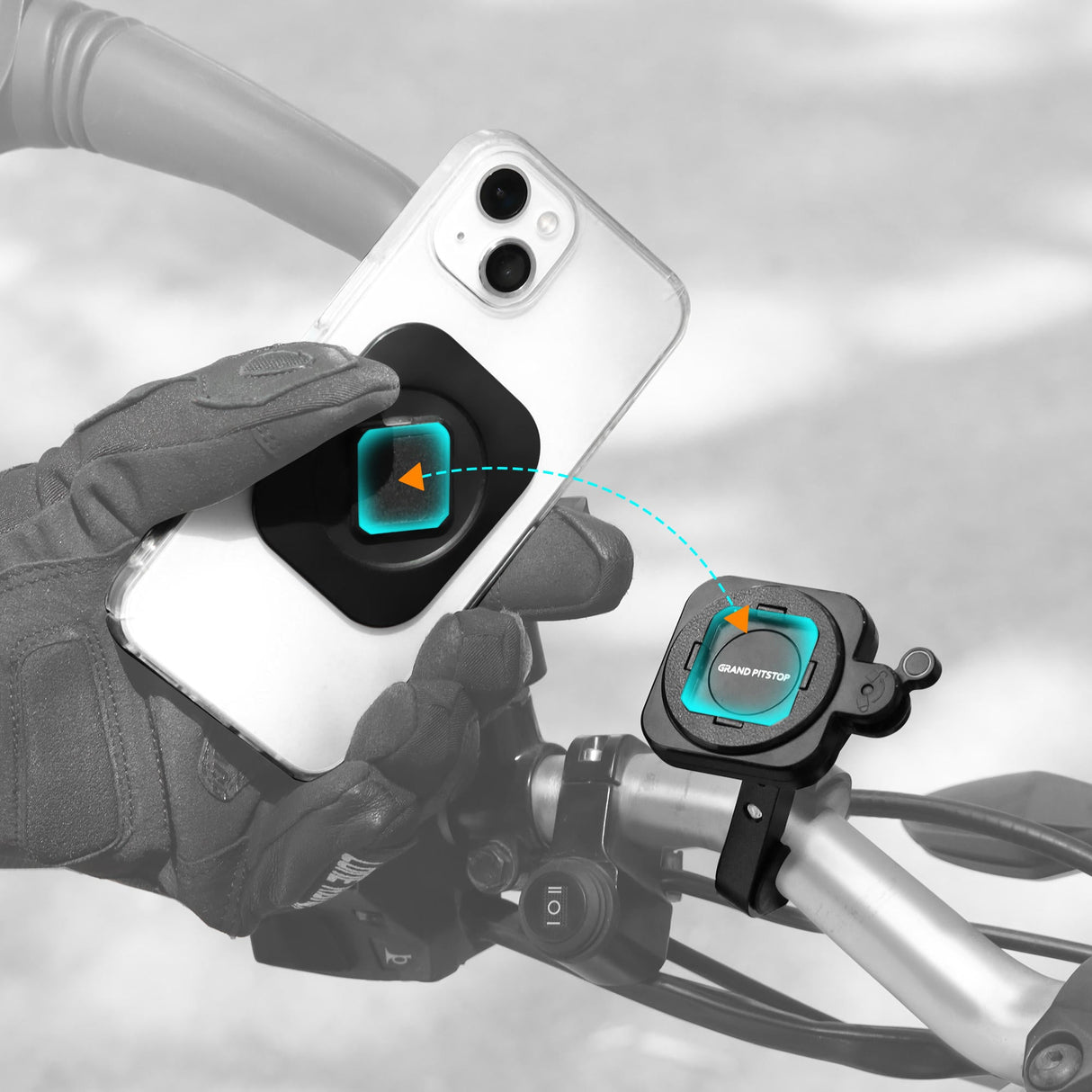 Quick lock Gen-2 with ULTRA MAG-LOCK Technology Handlebar Motorcycle Mobile Holder