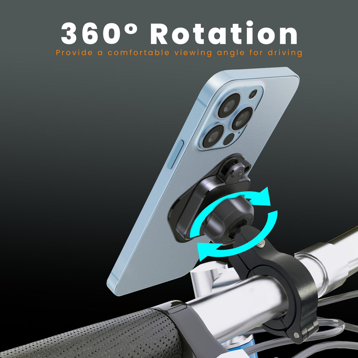 Quick lock Gen-2 with ULTRA MAG-LOCK Technology Handlebar Motorcycle Mobile Holder