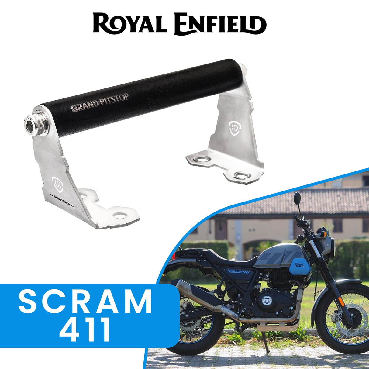 GPS MOUNT - Silver for Royal Enfield - SCRAM 411