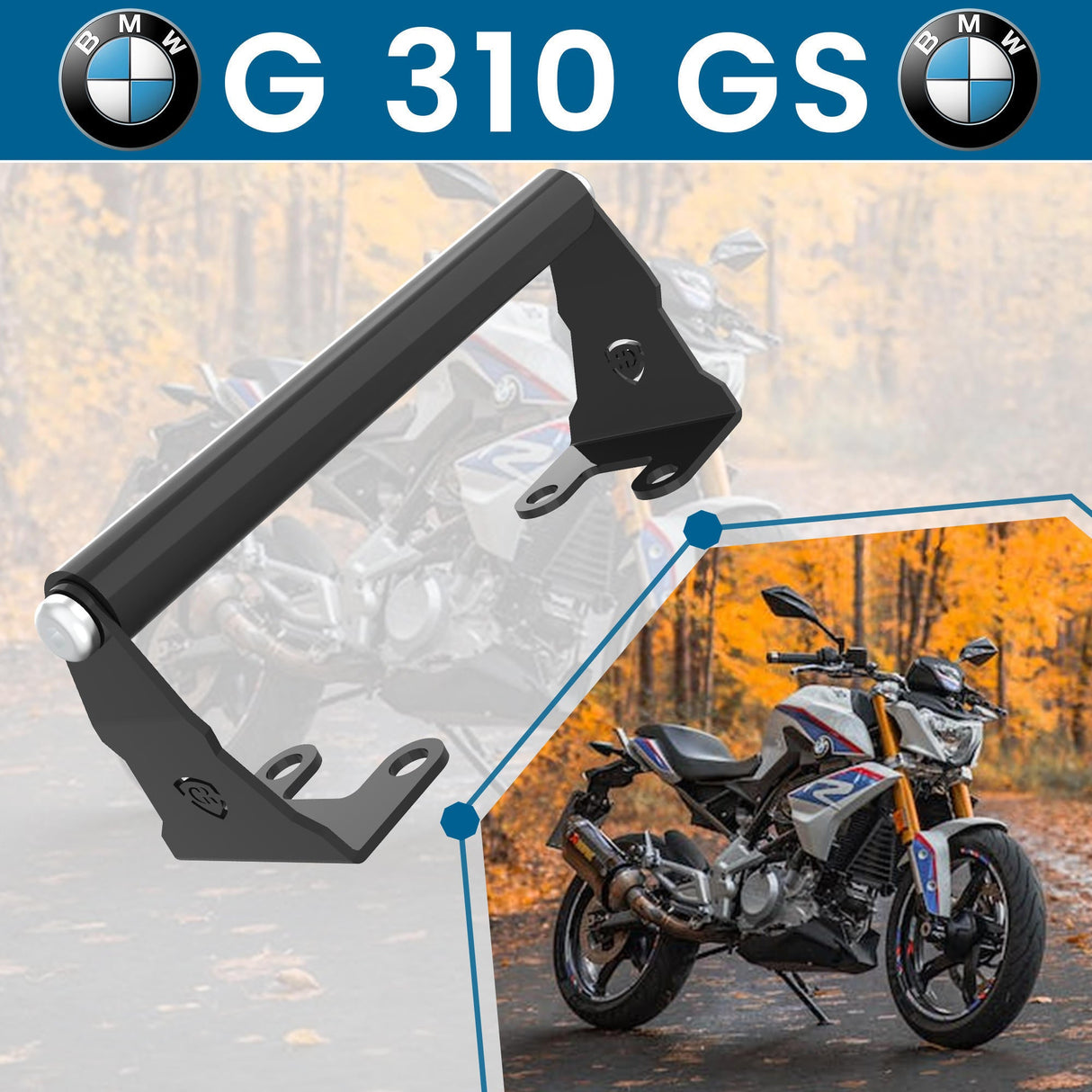 GPS MOUNT - Black for BMW - G 310 GS