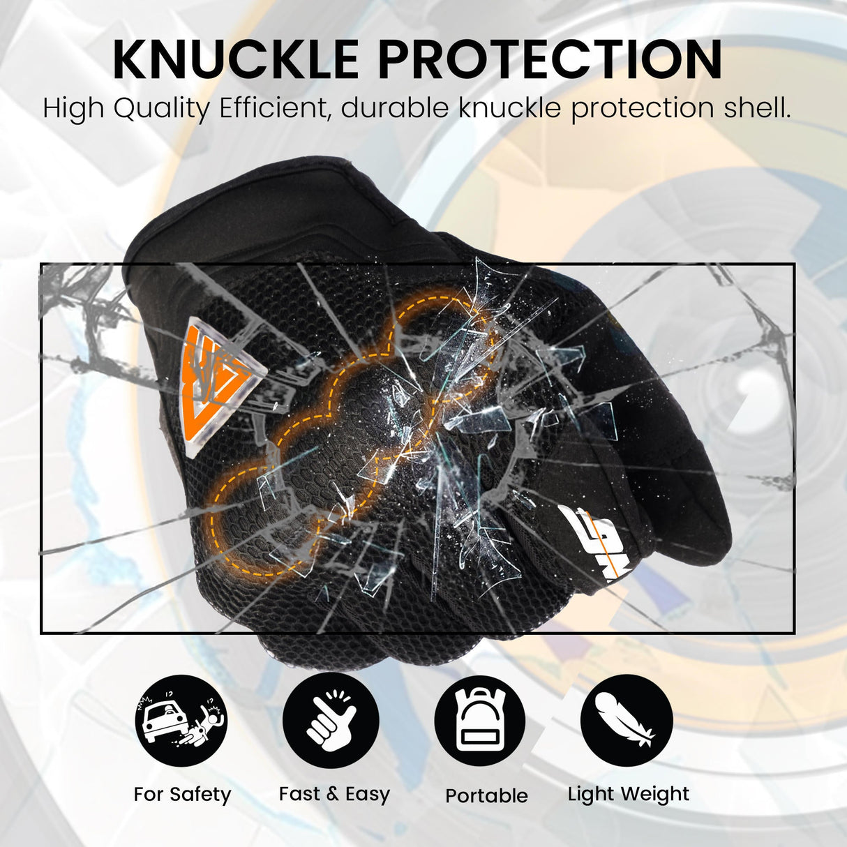 Night Wing Motorcycle Gloves
