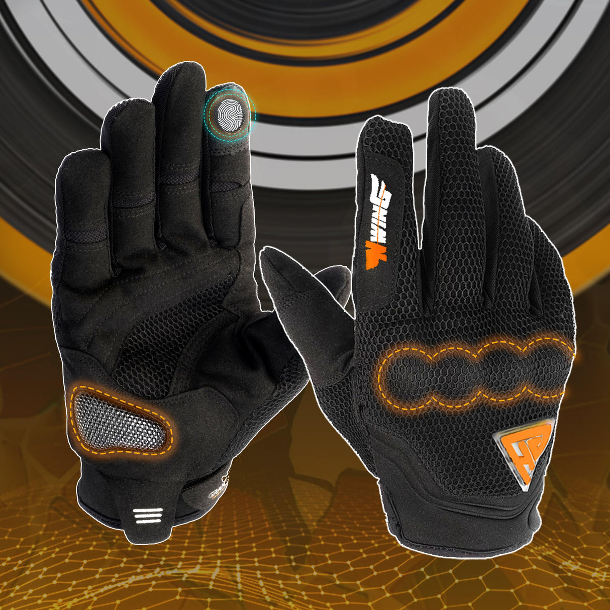 Night Wing Motorcycle Gloves