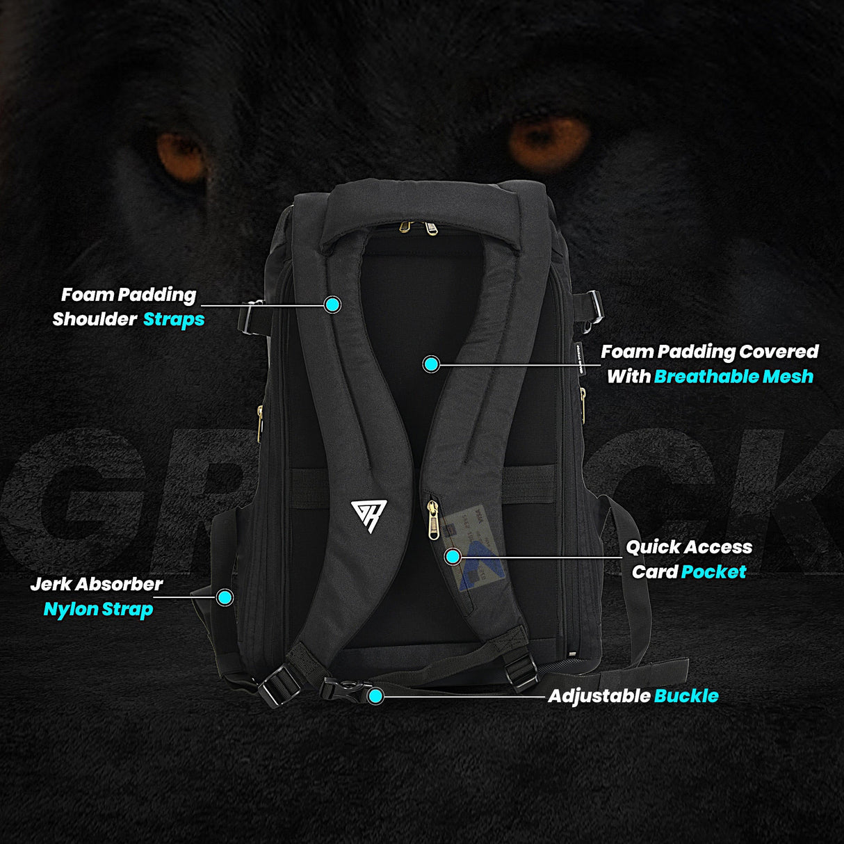 GR Pack Anti Theft Backpack for Bikers (Matte)