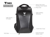 GR Pack Anti Theft Backpack for Bikers (Carbon)