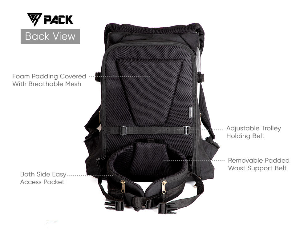 GR Pack Anti Theft Backpack for Bikers (Carbon)