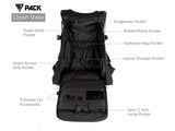 GR Pack Anti Theft Backpack for Bikers (Carbon)
