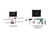 Tubeless Tyre Puncture Kit Gun With Mushroom Plugs & Air Inflator