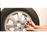 Tubeless Tyre Puncture Kit Gun With Mushroom Plugs & Air Inflator