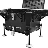 Motorcycle Top Box 55L Black Campaign Luggage Box with Backrest