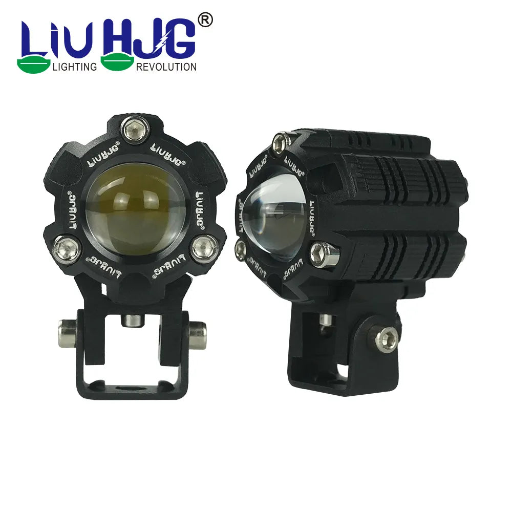 LIU HJG Mini Driving Fog Light for All Motorcycle with wiring harness /Scooter/Jeep  (20w*2) heavy