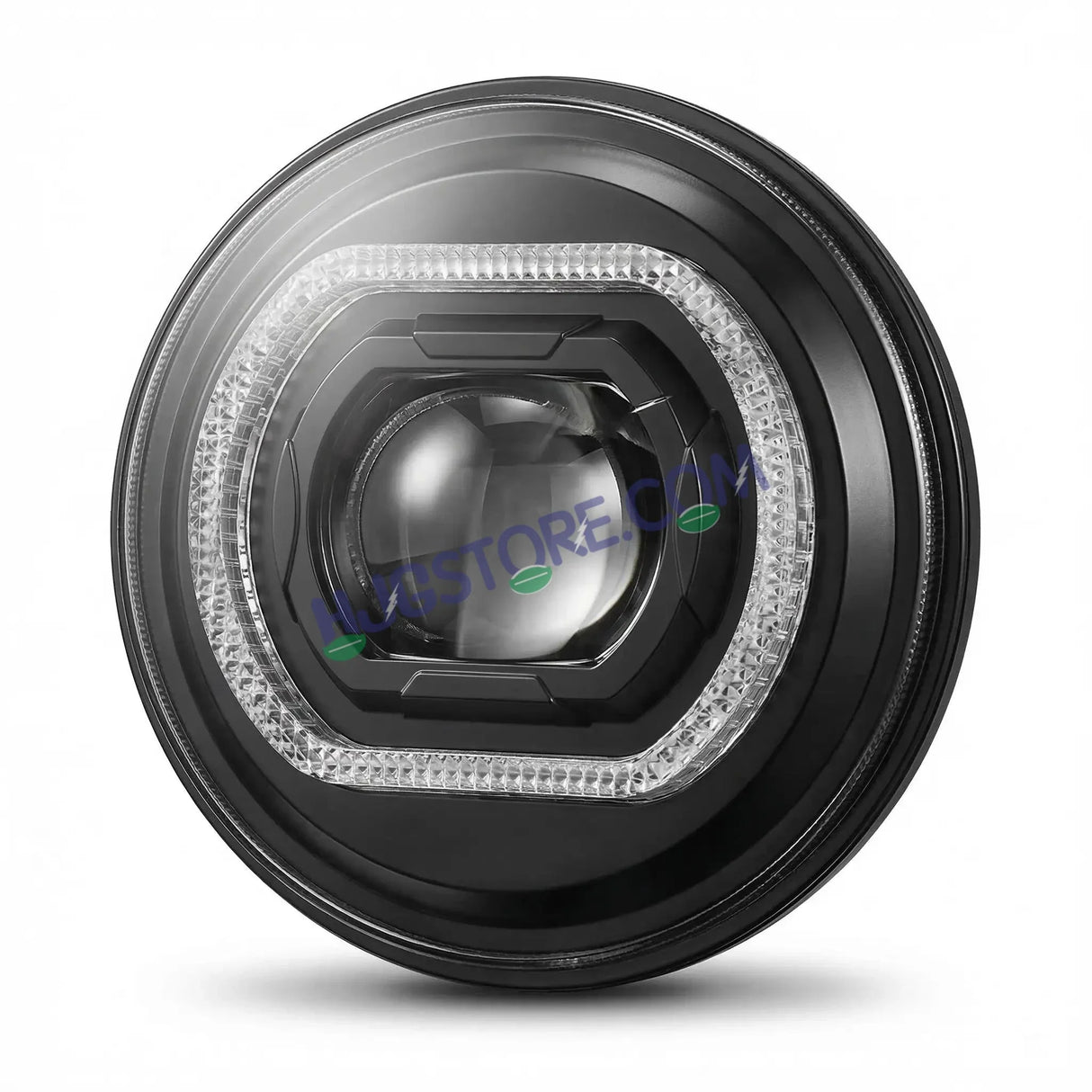 HJG 7 Inch RGB LED Headlight Chakra Headlight Assembly for Thar Royal Enfield | 75-120W CREE/Osram LED Chip Multi color Compatible with Royal Enfield, Jeep, Thar, Gypsy