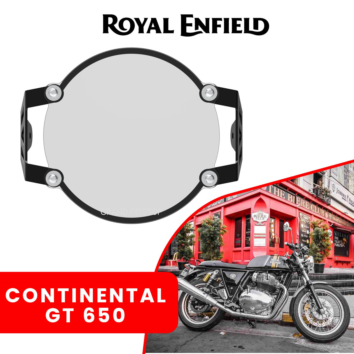 HEADLIGHT GUARD - Black for Royal Enfield - CONTINENTAL GT