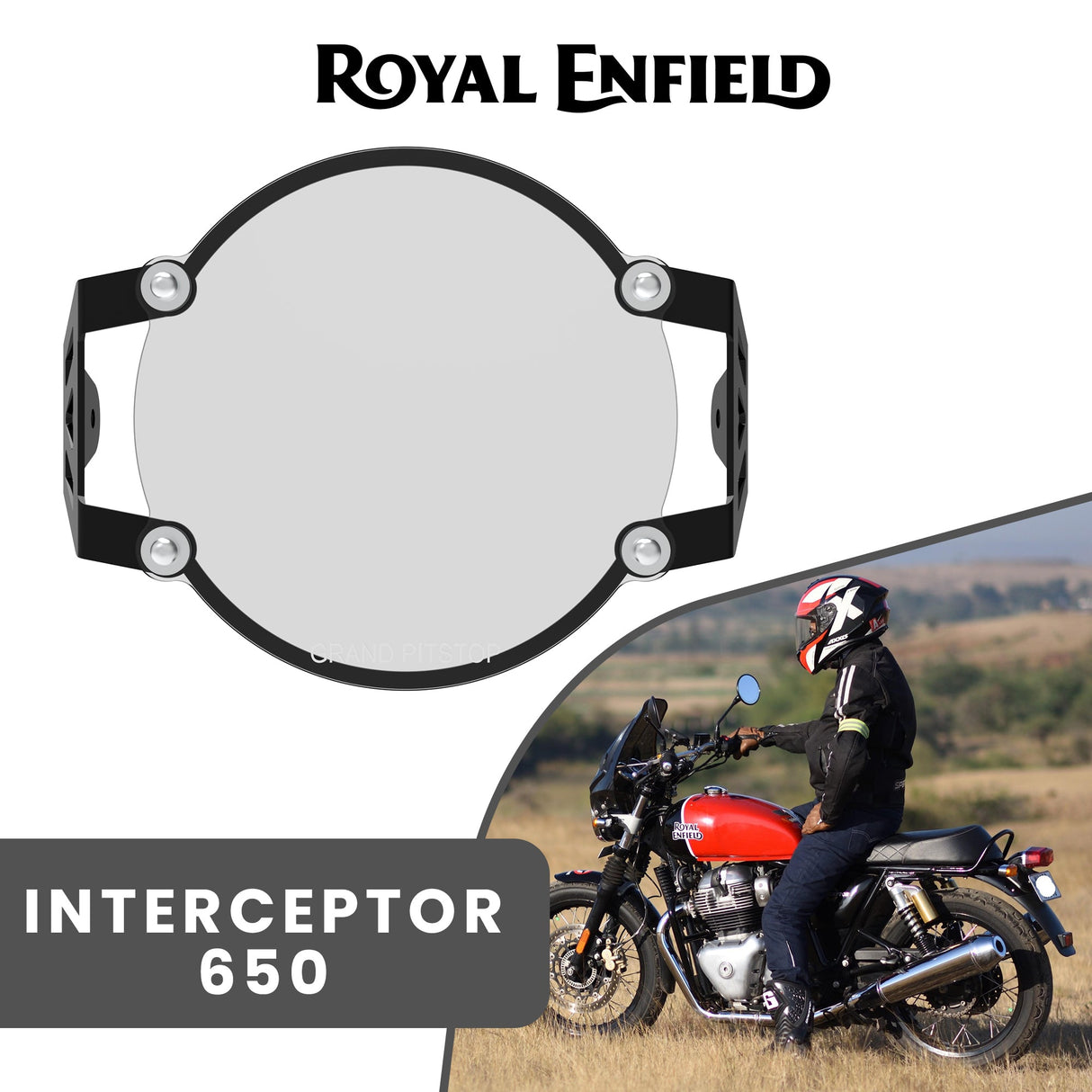 HEADLIGHT GUARD - Black for Royal Enfield - INTERCEPTOR