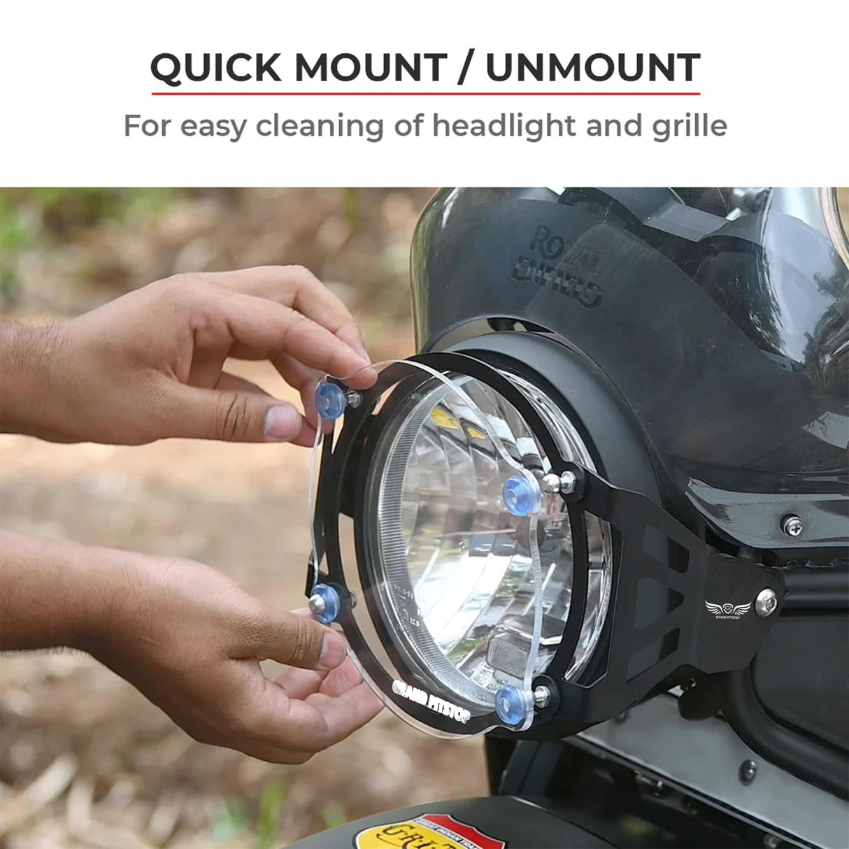Headlight Guard For Royal Enfield Himalayan - BS4-BS6 Model (2019-2021) - Black