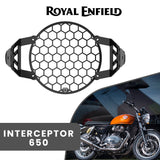 HEADLIGHT GRILL - Black for Royal Enfield - INTERCEPTOR