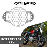 HEADLIGHT GRILL - Silver for Royal Enfield - INTERCEPTOR