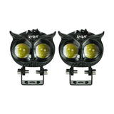 HJG Fog Lamp 2 Led 40W OWL 9-60v White/Yellow (SET OF-2) for all motorcycles / scooters /cars