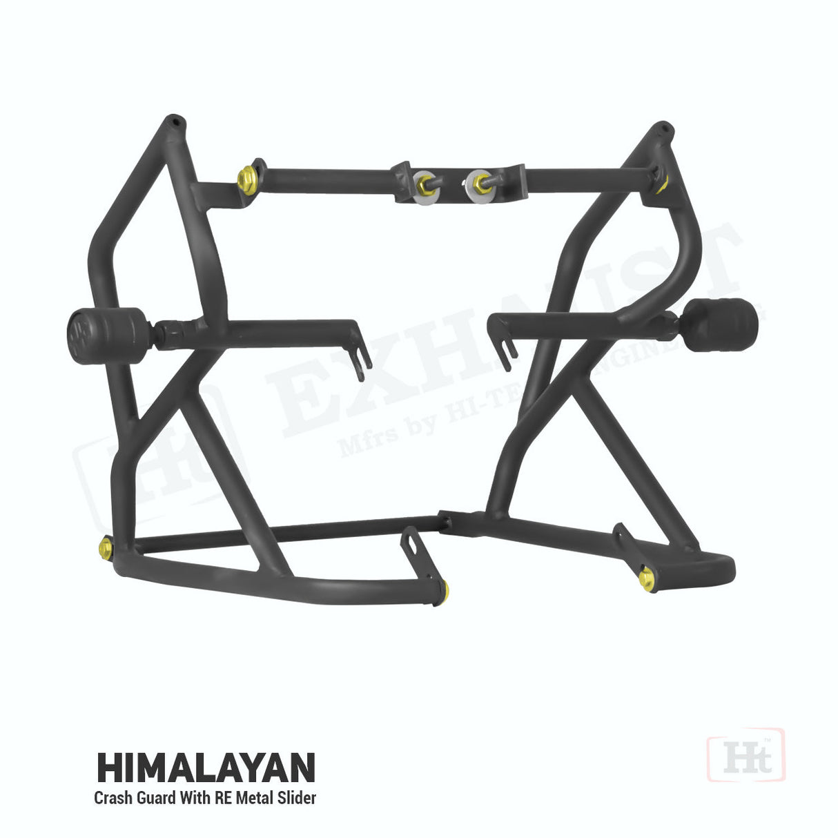 Himalayan Crash Guard with RE Metal Slider WITH –  BLACK HM 210 – Ht exhaust