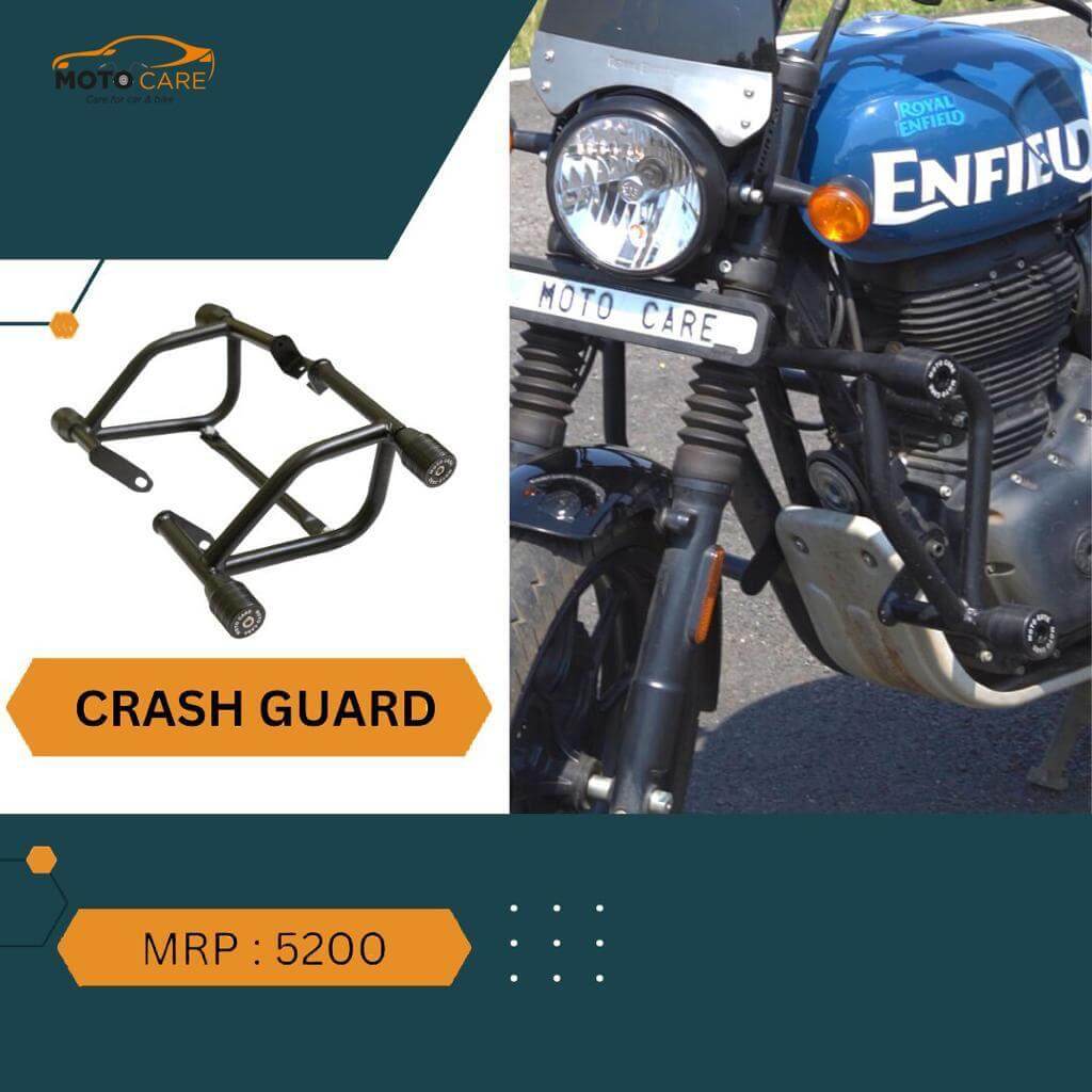 Moto Care Heavy Metal Crash Guard 4 Sliders For Royal Enfield Hunter ...